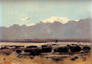  Gustav Obras - Marina cerca de Trouville Realismo Realista pintor Gustave Courbet